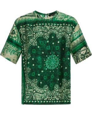 Roberto Cavalli Bandana-Print T-Shirt - Green