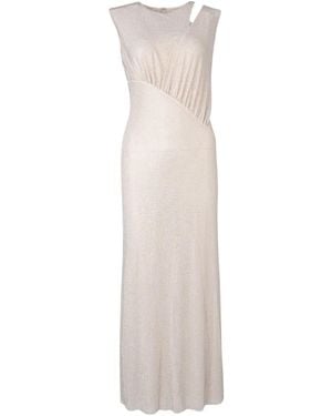 Self-Portrait Embellished Cutout Midi Dress - White
