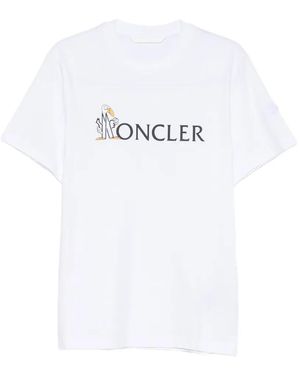 Moncler Logo-Print Short-Sleeve T-Shirt - White