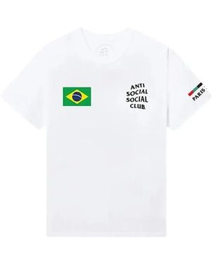 ANTI SOCIAL SOCIAL CLUB Brazil-Flag Graphic-Print T-Shirt - White