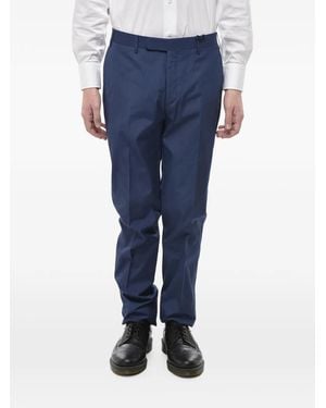 Corneliani Pressed-Crease Trousers - Blue