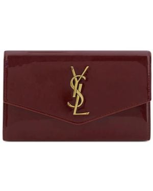 Saint Laurent Clutch Met Cassandre-Logo - Paars