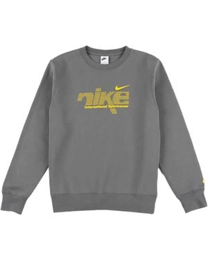 Nike Nsw Club Logo Crew-Neck Sweatshirt - Grey