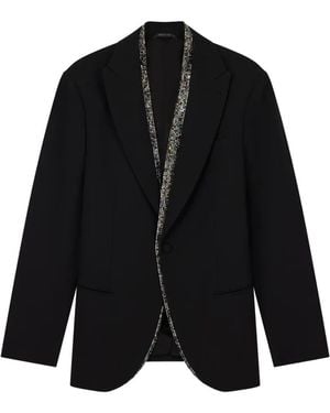 Giorgio Armani Peaked-Lapel Tuxedo Jacket - Black