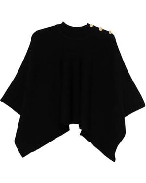 KARL LAGERFELD Knit Poncho - Black