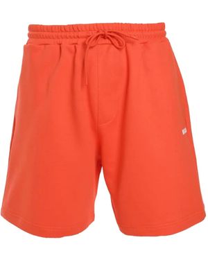 MSGM Elasticated-Waist Track Shorts - Orange