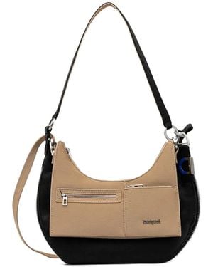 Desigual Medium Two-Tone Shoulder Bag - White