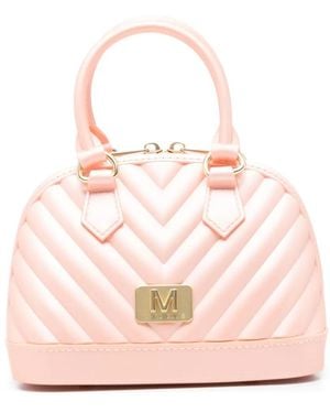 Marc Ellis Small Flat Maya Chevron-Quilted Tote Bag - Pink