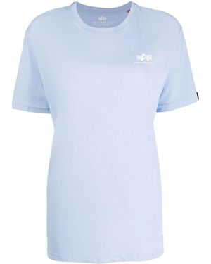 Alpha Industries T-Shirt Met Logoprint - Blauw