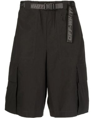 Off-White c/o Virgil Abloh Industrial-belt Track Shorts - Black