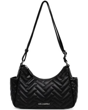 KARL LAGERFELD Sac À Bandoulière À Design Matelassé - Black