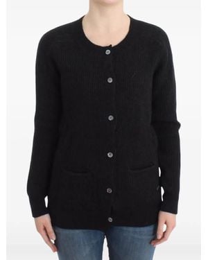 John Galliano Ribbed-Knit Cardigan - Black