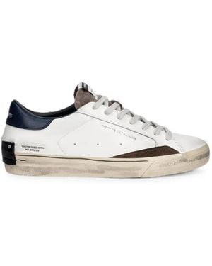 Crime London Distressed Panelled Trainers - White