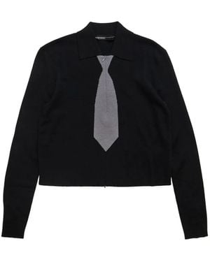 Spencer Badu Tie-Print Polo Shirt - Black
