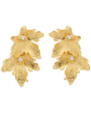 LYNYER Mystic Leaf Earrings - Metallic