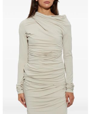 Entire studios Draped Long-Sleeve Top - Gray