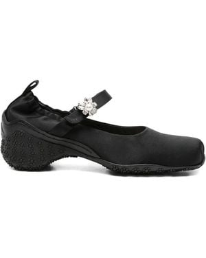Simone Rocha Embellishment-Strap Ballet Trainers - Black