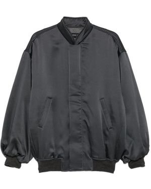 FEDERICA TOSI Satin-Finish Bomber Jacket - Grey