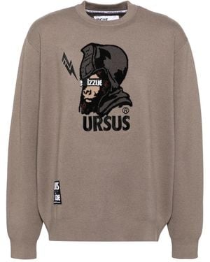 Izzue Graphic-Print Sweater - Gray