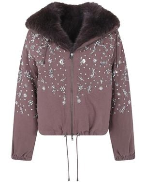 DR. HOPE Soleil Crystal-Embellished Jacket - Purple