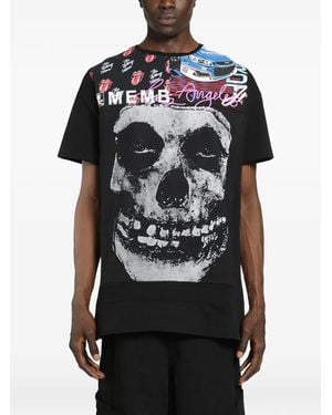 Massimo Sabbadin Graphic-Print Panelled T-Shirt - Black