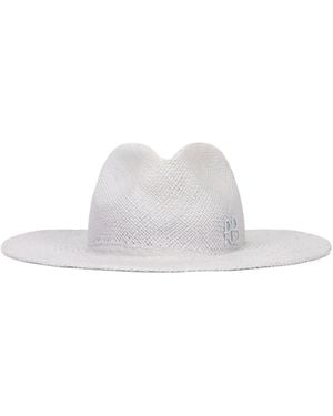 Ruslan Baginskiy Wide Brim Raffia Hat - White