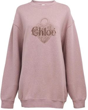 Chloé Crew-neck Sweatshirt - ピンク