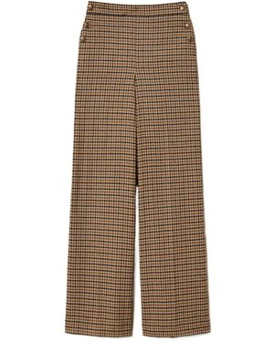 Twinset Checked Button-Fastening Pants - Natural