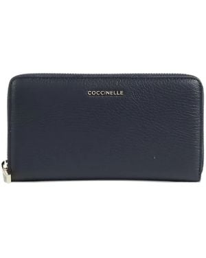 Coccinelle Zip-Around Leather Wallet - Blue