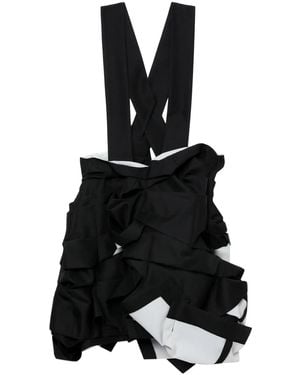Comme des Garçons Jupe Tuck À Design Froncé - Noir
