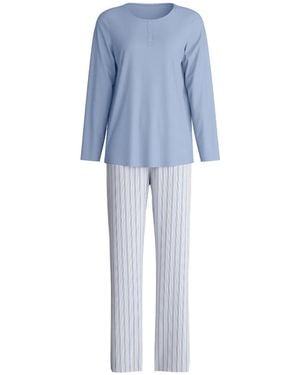 CALIDA Gestreepte Pyjama - Blauw