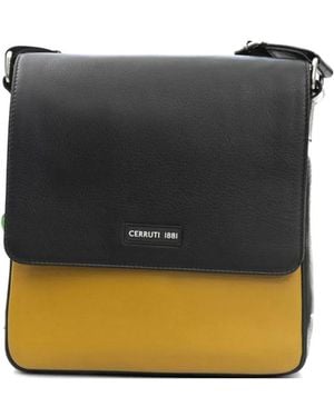 Cerruti 1881 Kuriertasche Aus Leder - Schwarz
