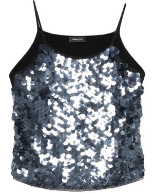 Fabiana Filippi Sequin-Embellishment Top - Blue