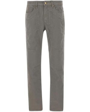 Jeckerson John Belt Loops Stitching Trousers - Grey