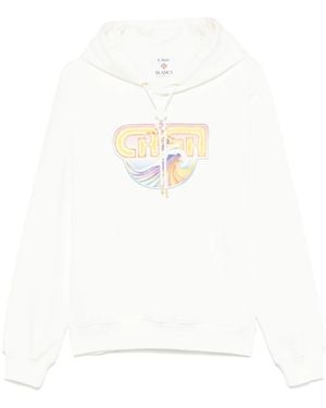 CASABLANCA Surreal Pool Printed Hoodie - White