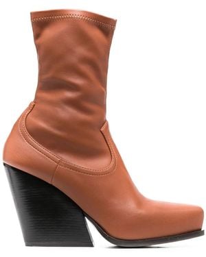 Stella McCartney Cowboy Stretch Ankle Boots - Brown