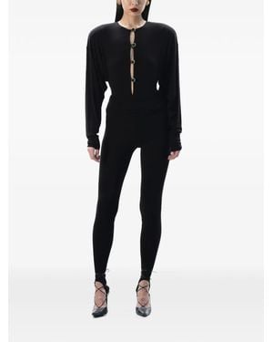 MANURI Langärmeliger Romy Jumpsuit - Schwarz
