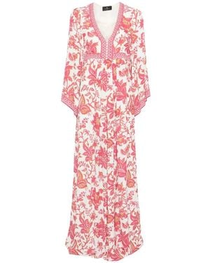 Etro Floral V-Neck Dress - Pink