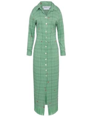 BERNADETTE Baby Gingham-Print Shirt Dress - Green
