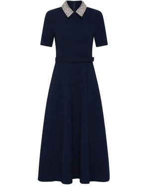 Rebecca Vallance Kleid mit verziertem Kragen - Blau