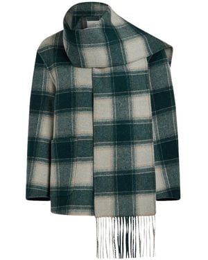 Varley Alderton Check Scarf Coat - Green