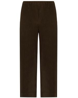 Homme Plissé Issey Miyake Pleated Trousers - Brown