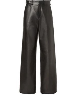 Fendi Leather Trousers - Grey