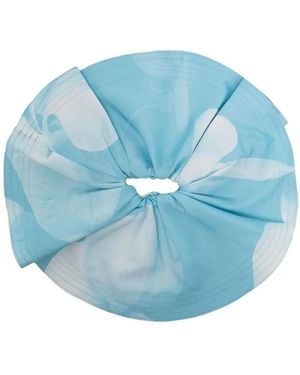 Low Classic Large Patterned Scrunchie - Blue