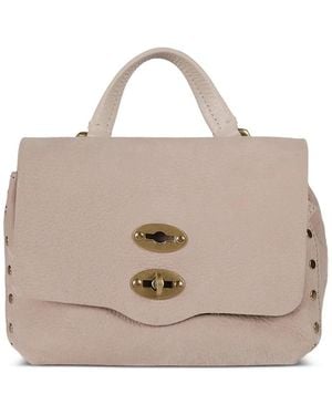 Zanellato Stud-Embellished Top-Handle Cross-Body Bag - Natural