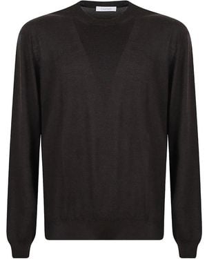 Cruciani Crew-Neck Knitted Sweater - Black