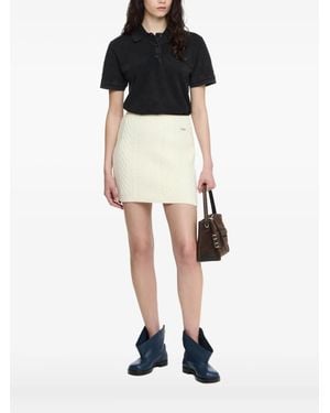 JW Anderson ケーブルニット ミニスカート - ブラック