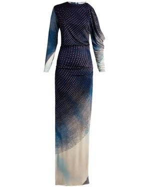 Silvia Tcherassi Zaid Polka-Dot Maxi Dress - Blue
