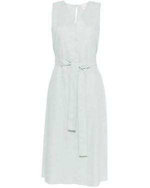Calvin Klein Belted Sleeveless Midi Dress - White
