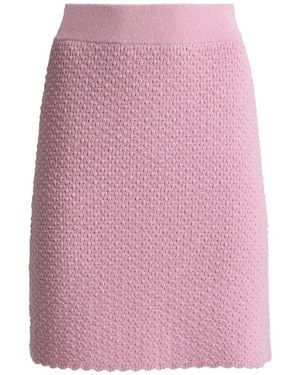 St. John Crepe Knit A-Line Skirt - Pink
